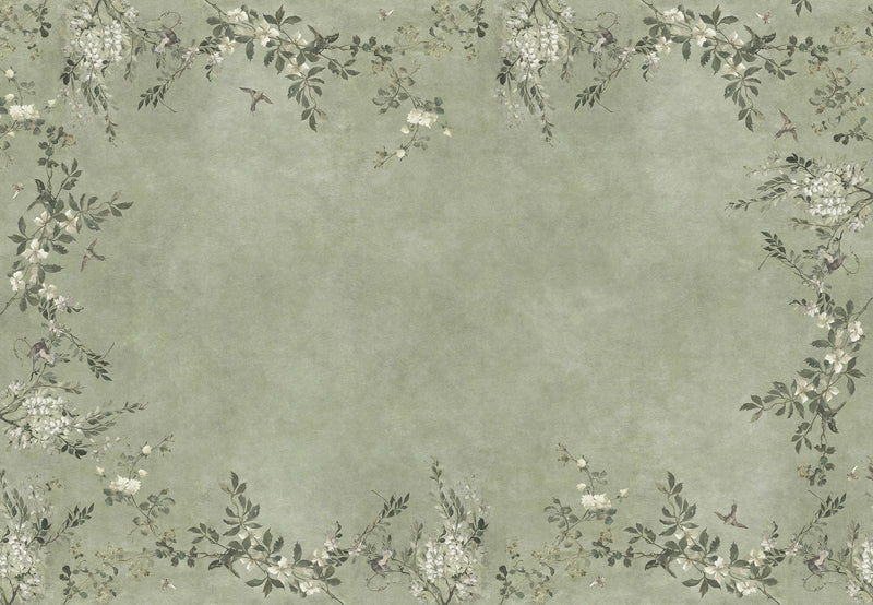 S10833 Luca Rectangle Sage Green Mural by Sandberg
