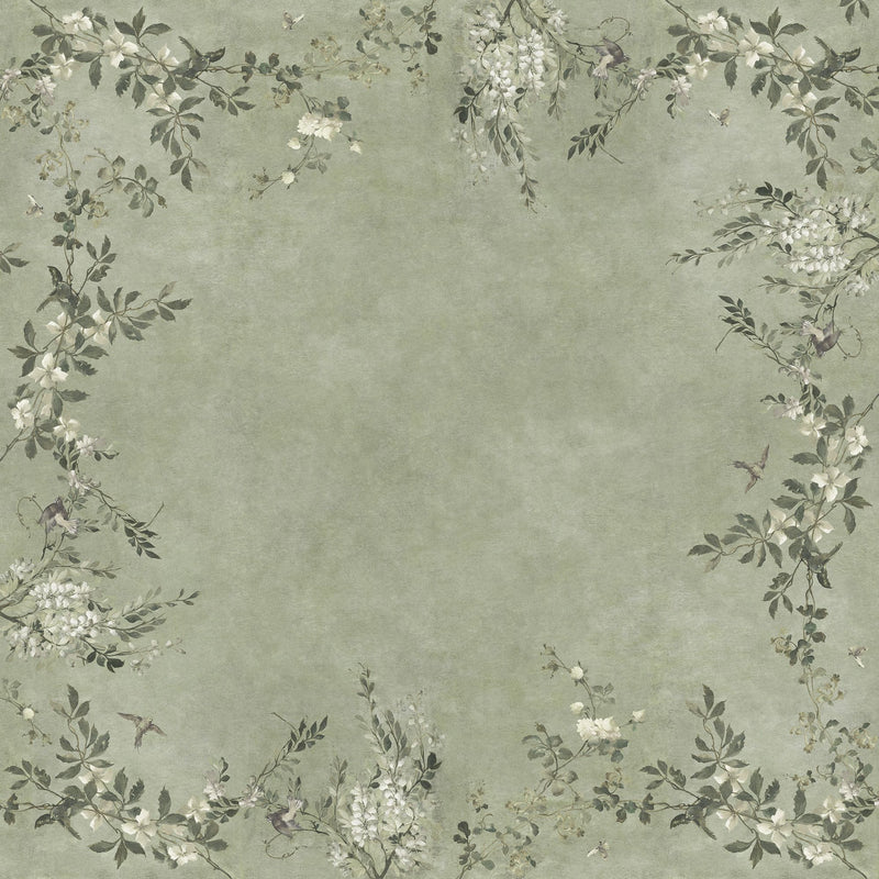 S10834 Luca Square Sage Green Mural by Sandberg