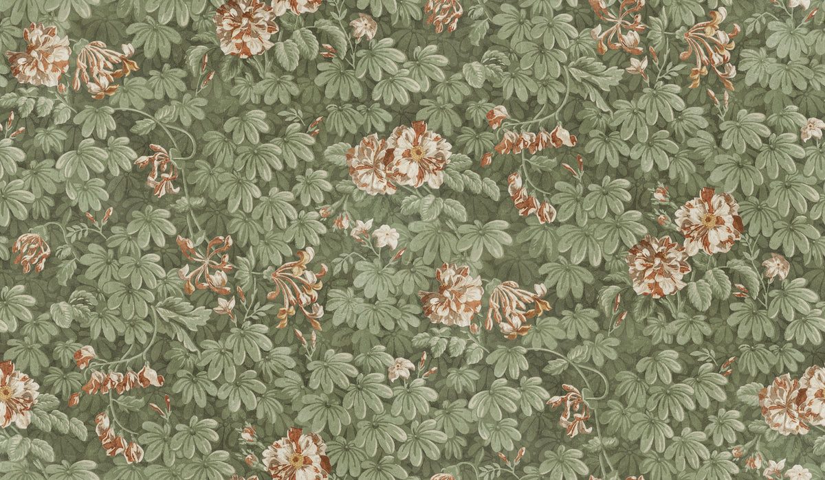 Tyra Forest Green Kolonin II Mural by Sandberg