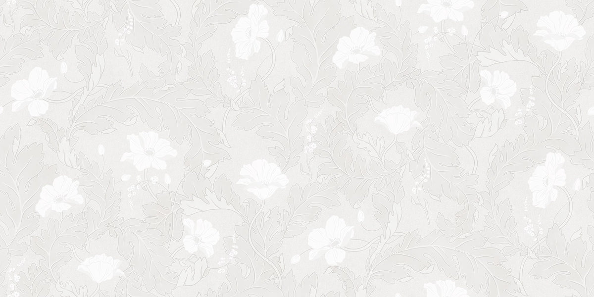 S11009 Poppy White Sandberg Edition Mural by Sandberg