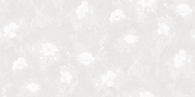 S11009 Poppy White Sandberg Edition Mural by Sandberg