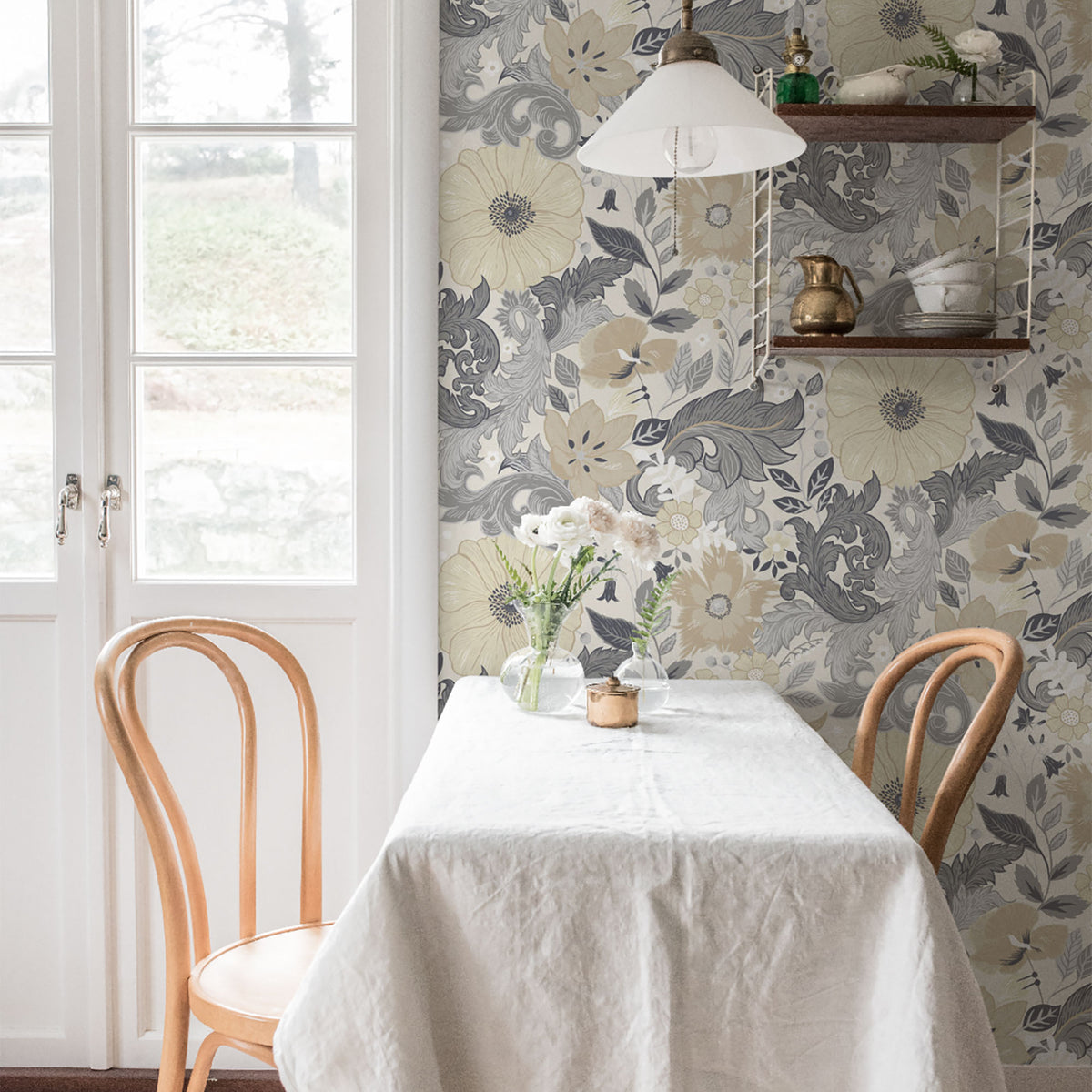 Victoria Sommarang White Wallpaper By Galerie