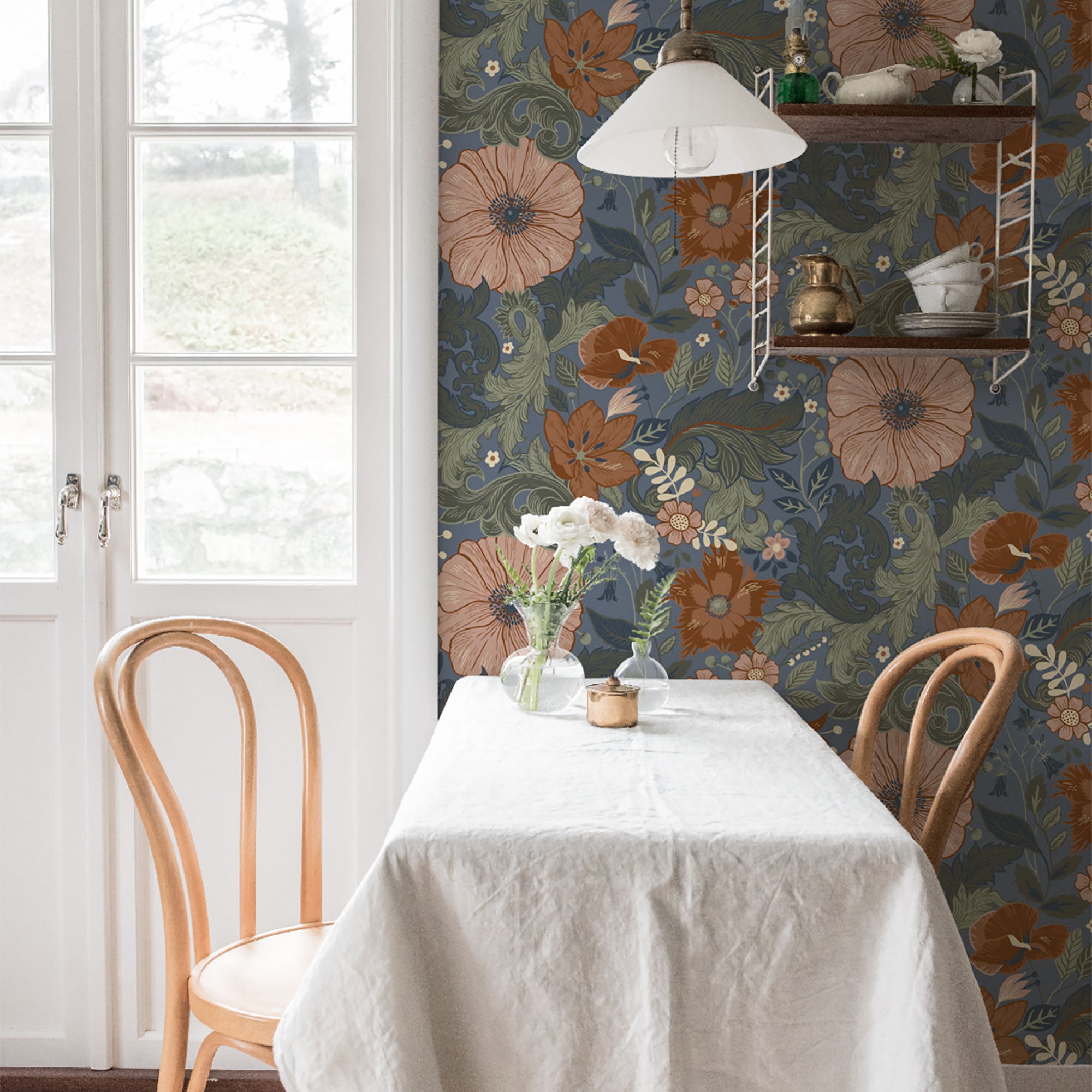 S13108 Victoria Sommarang Blue Wallpaper By Galerie