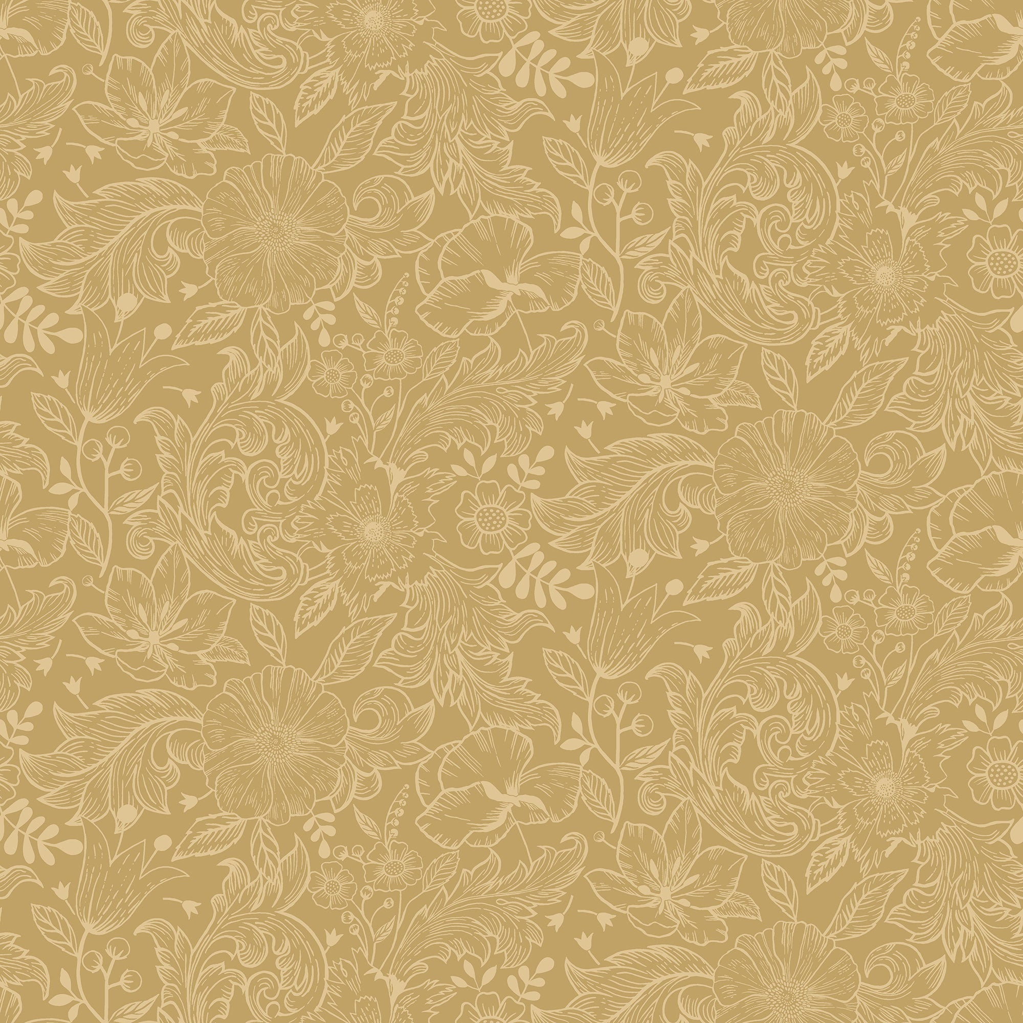 S13127 Wilma Sommarang Ochre Wallpaper By Galerie
