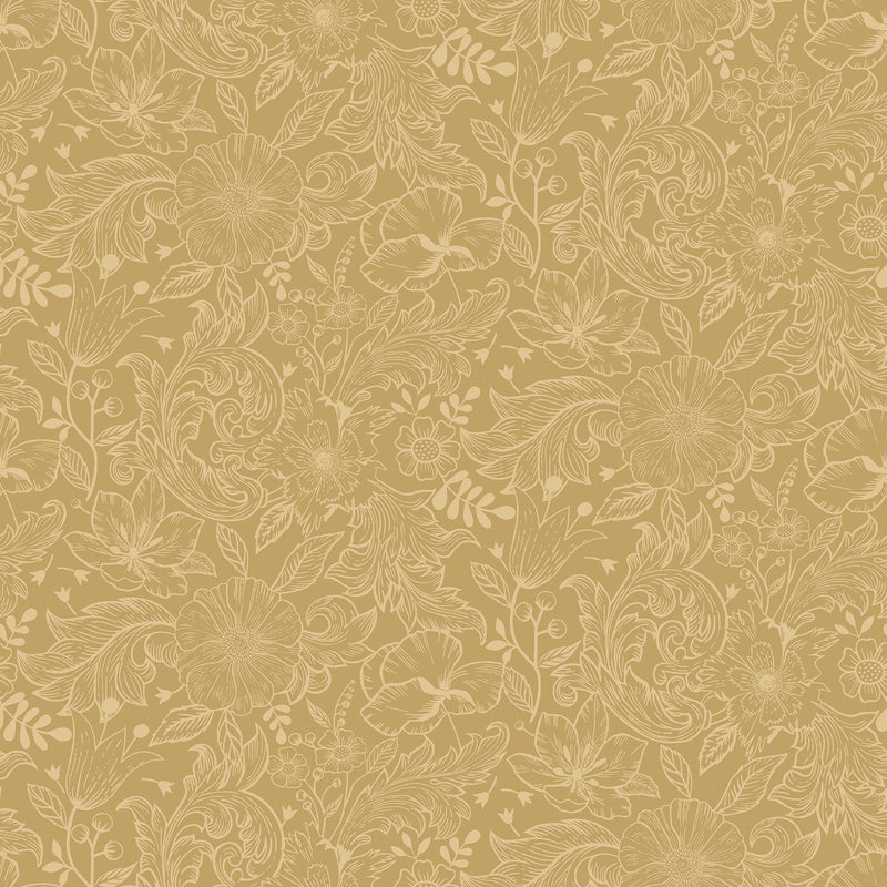 S13127 Wilma Sommarang Ochre Wallpaper By Galerie