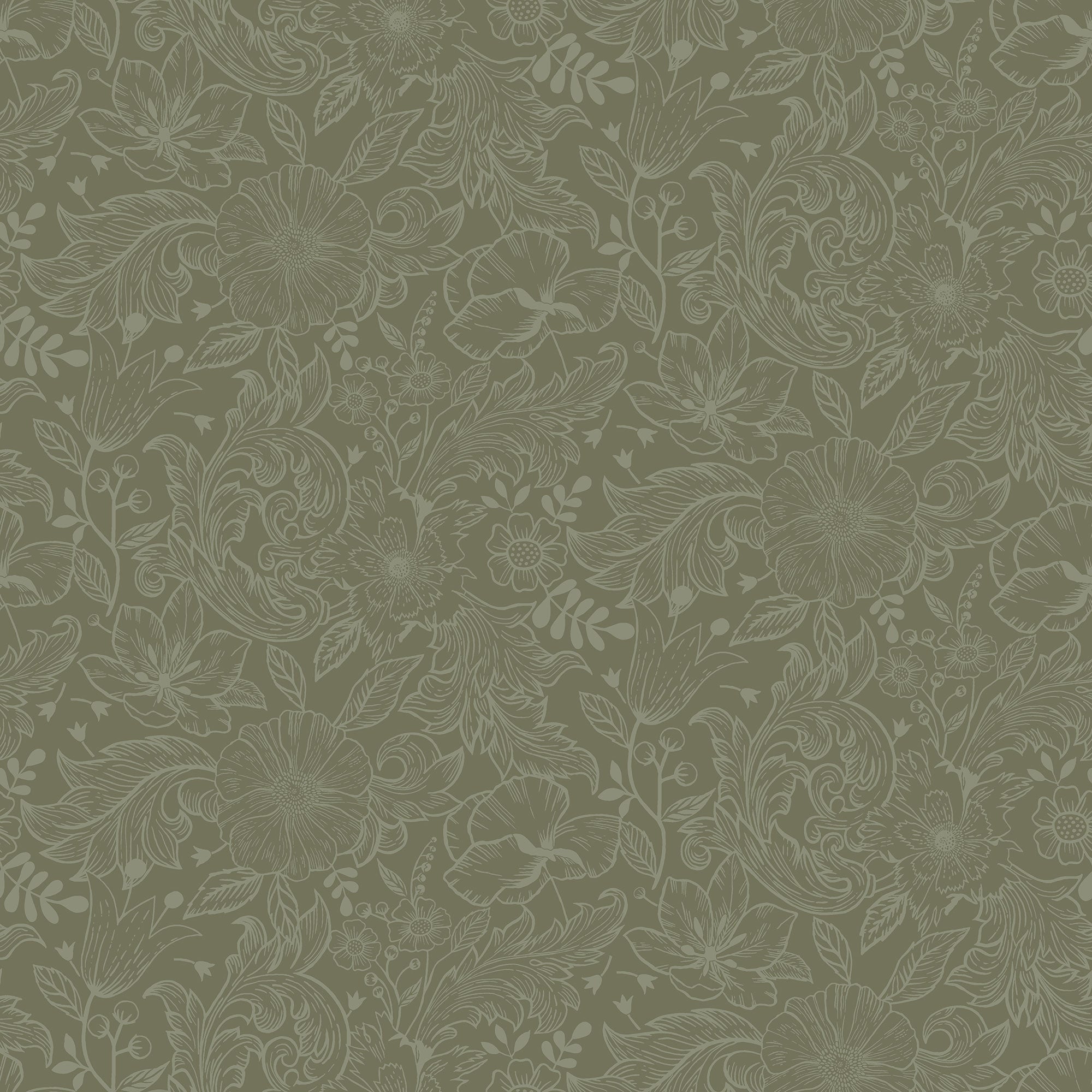 S13129 Wilma Sommarang Green Wallpaper By Galerie