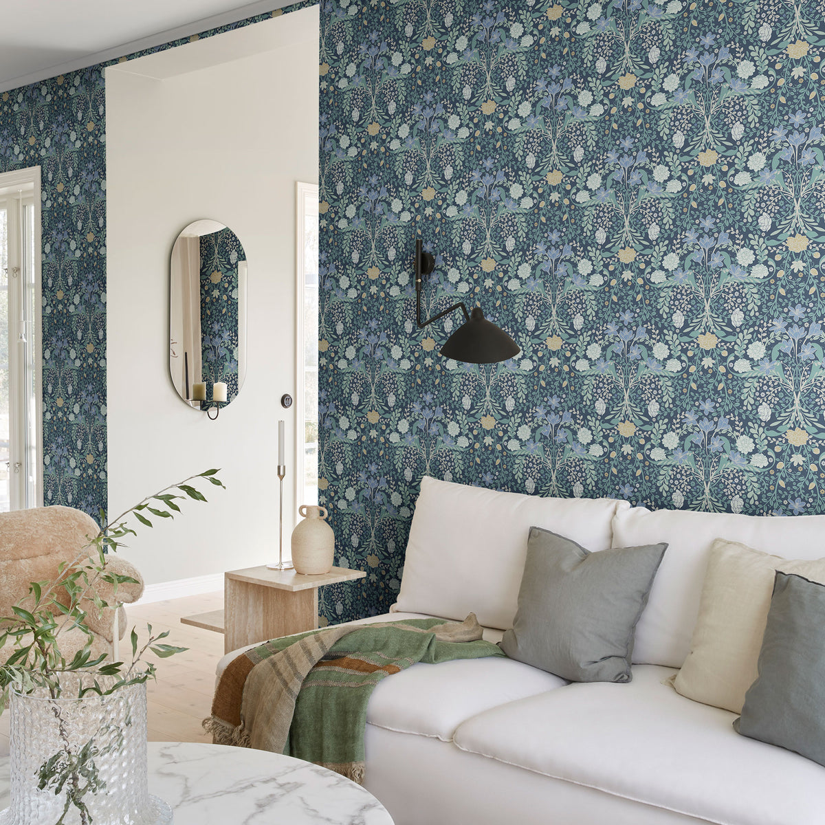 Froso Sommarang 2 Blue Wallpaper By Galerie