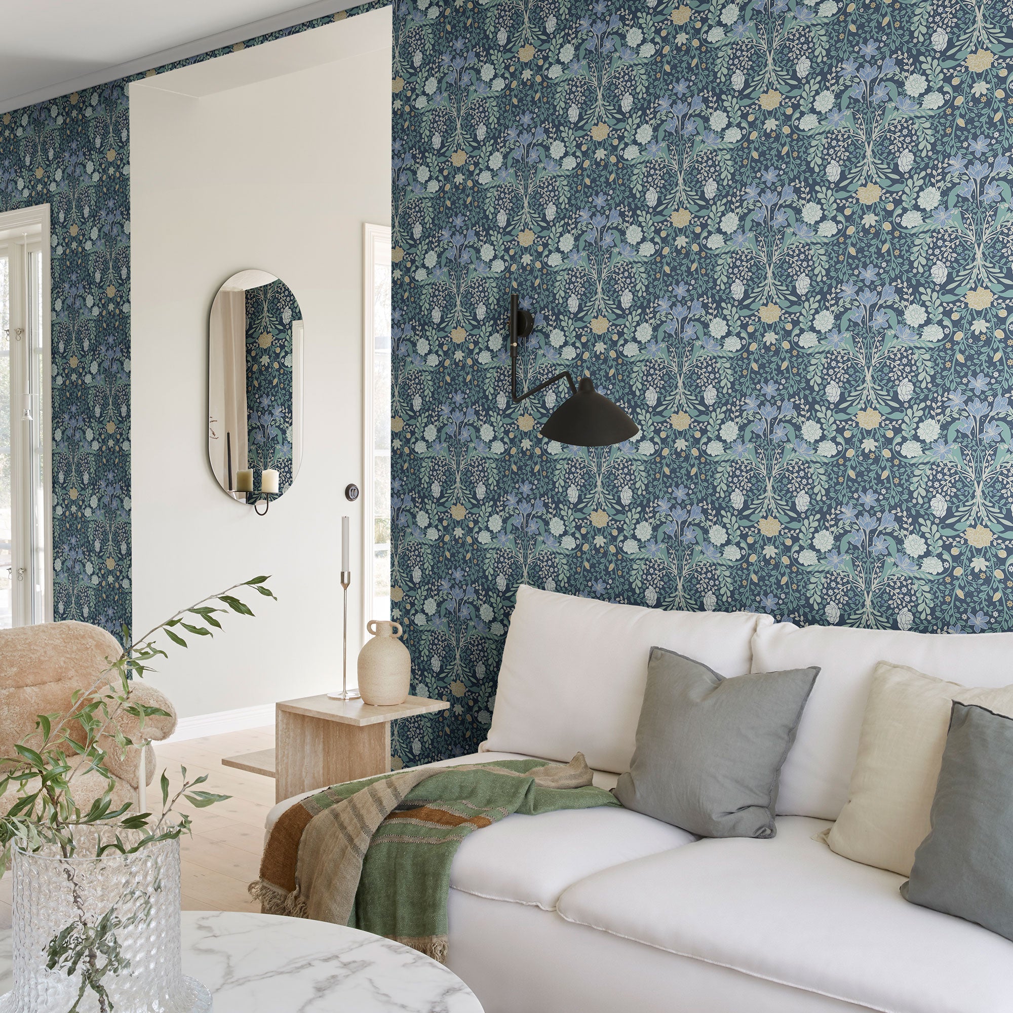 S24101 Froso Sommarang 2 Blue Wallpaper By Galerie