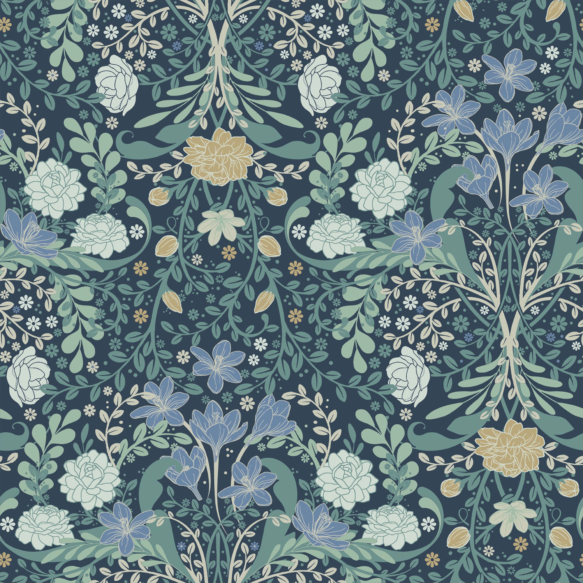 S24101 Froso Sommarang 2 Blue Wallpaper By Galerie