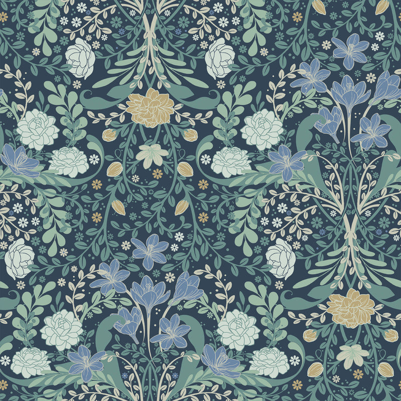 S24101 Froso Sommarang 2 Blue Wallpaper By Galerie