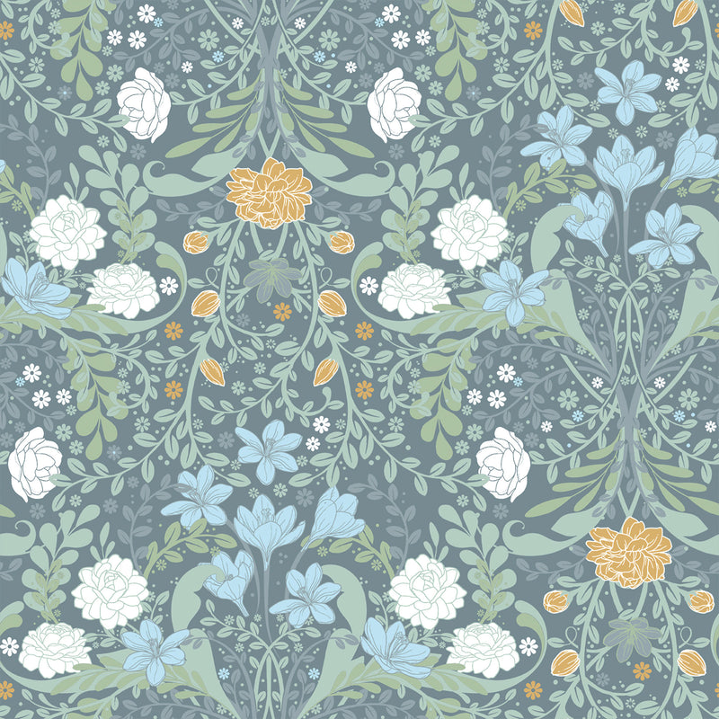 S24106 Froso Sommarang 2 Blue Wallpaper By Galerie