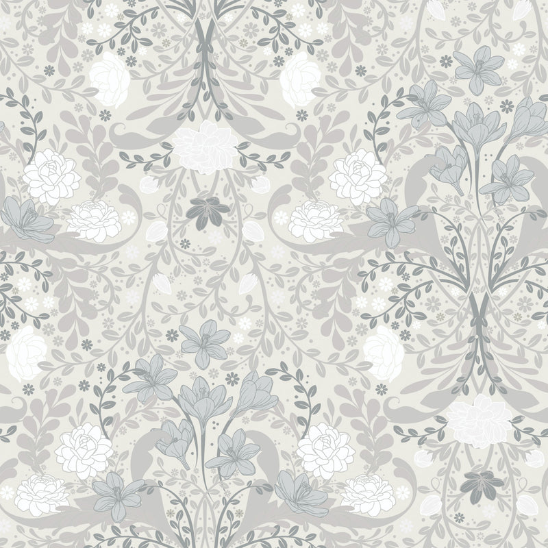 S24107 Froso Sommarang 2 White and Grey Wallpaper By Galerie