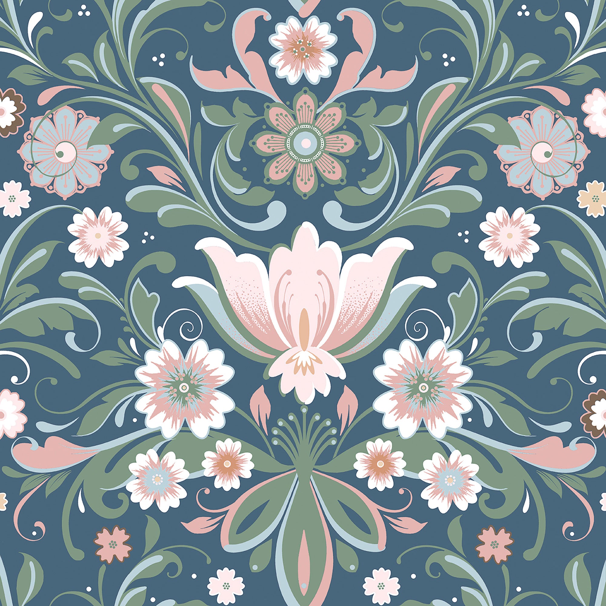 S24114 Ostanskar Sommarang 2 Blue Wallpaper By Galerie