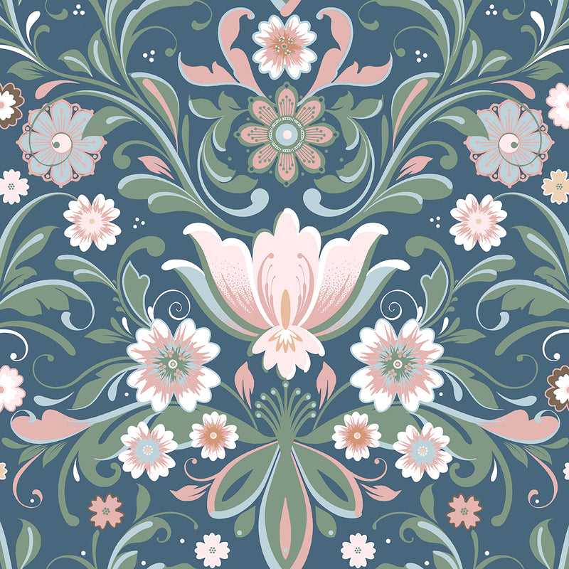 S24114 Ostanskar Sommarang 2 Blue Wallpaper By Galerie