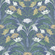 Varmdo Sommarang 2 Blue and Yellow Wallpaper By Galerie