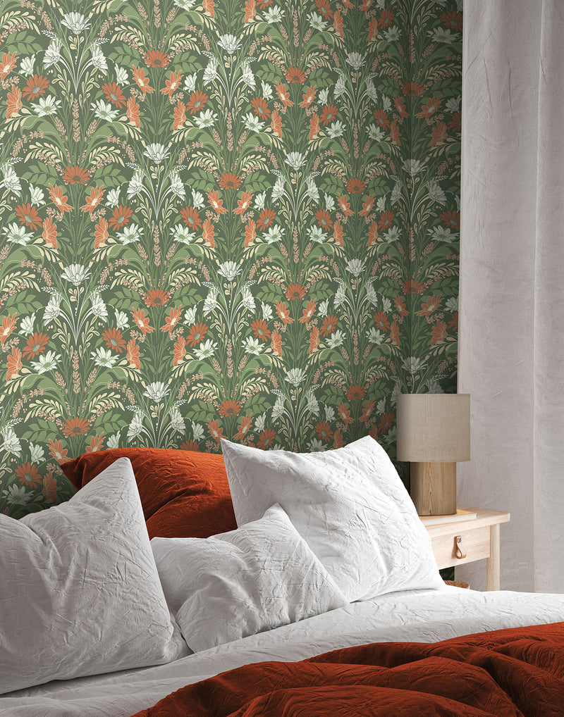 S24117 Varmdo Sommarang 2 Green Wallpaper By Galerie