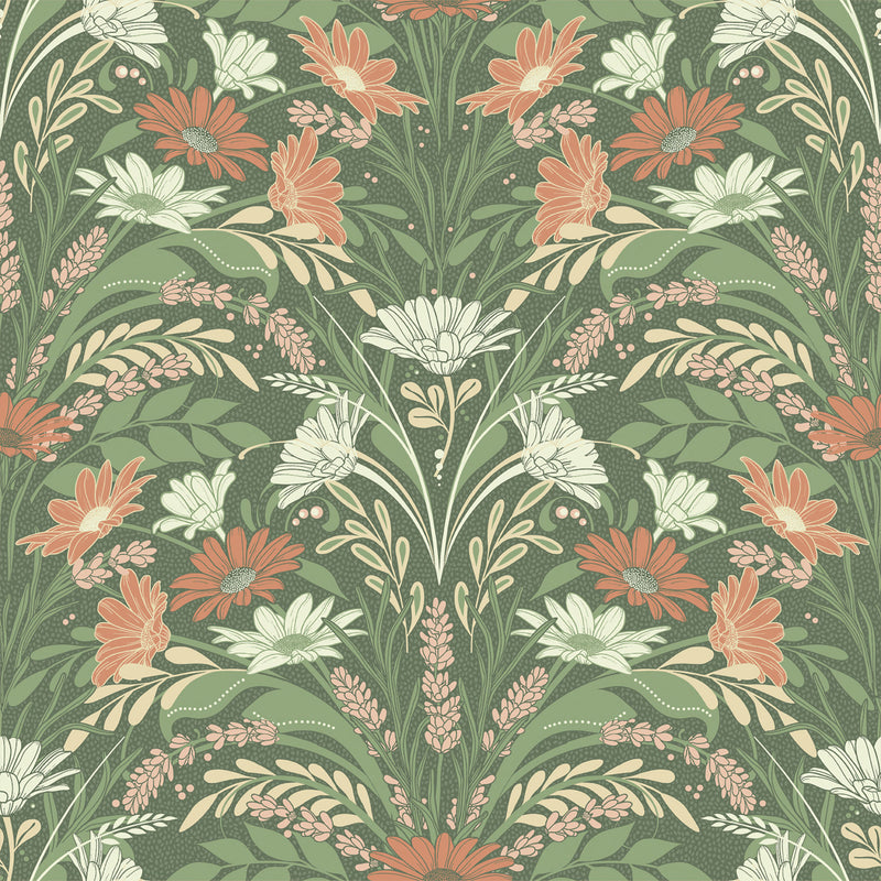 S24117 Varmdo Sommarang 2 Green Wallpaper By Galerie