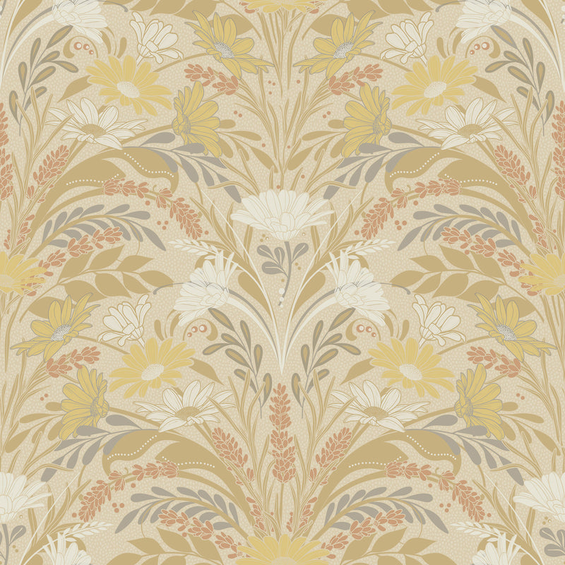 S24118 Varmdo Sommarang 2 Yellow Wallpaper By Galerie