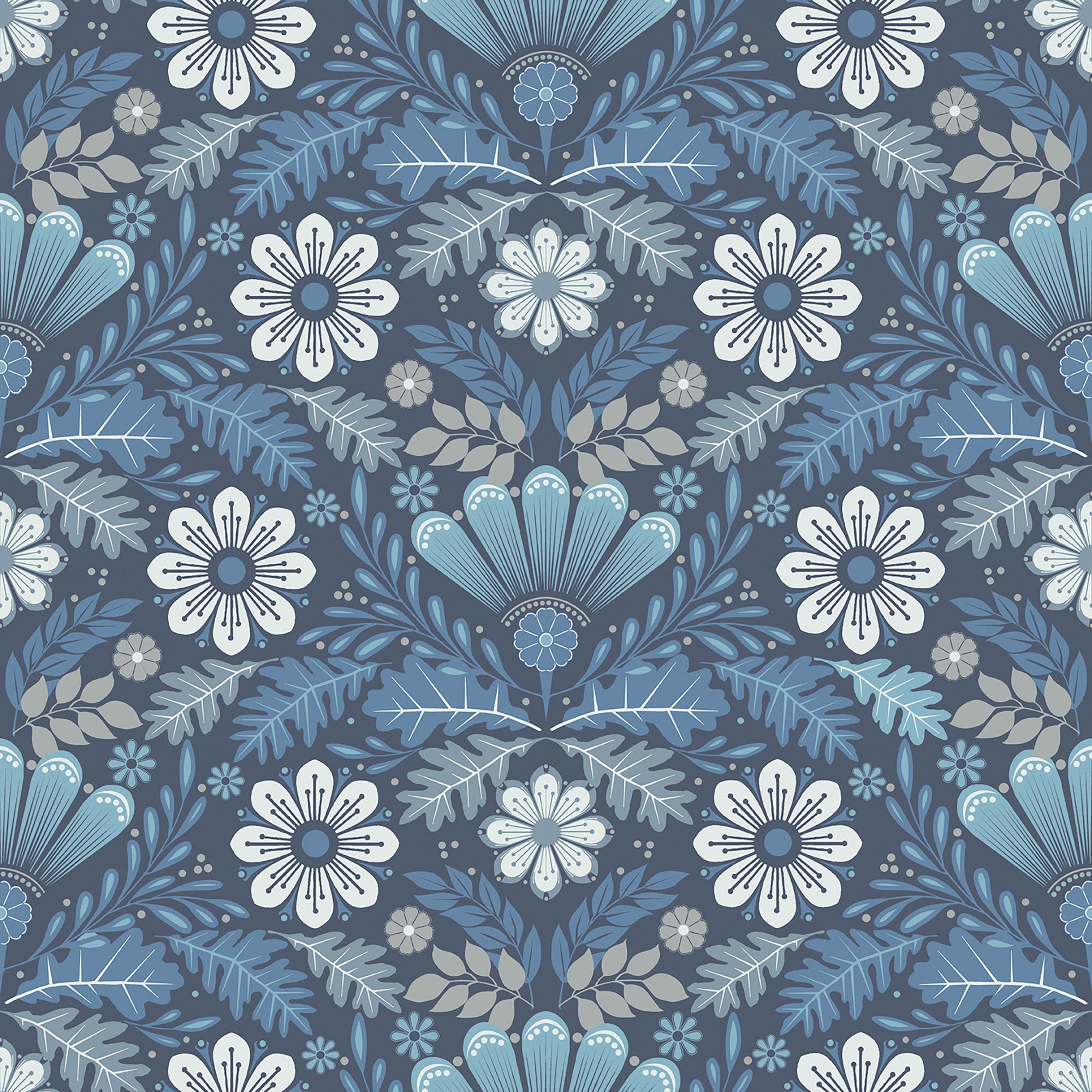 S24123 Klockrike Sommarang 2 Blue Wallpaper By Galerie