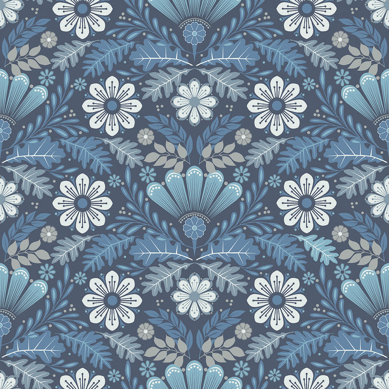S24123 Klockrike Sommarang 2 Blue Wallpaper By Galerie
