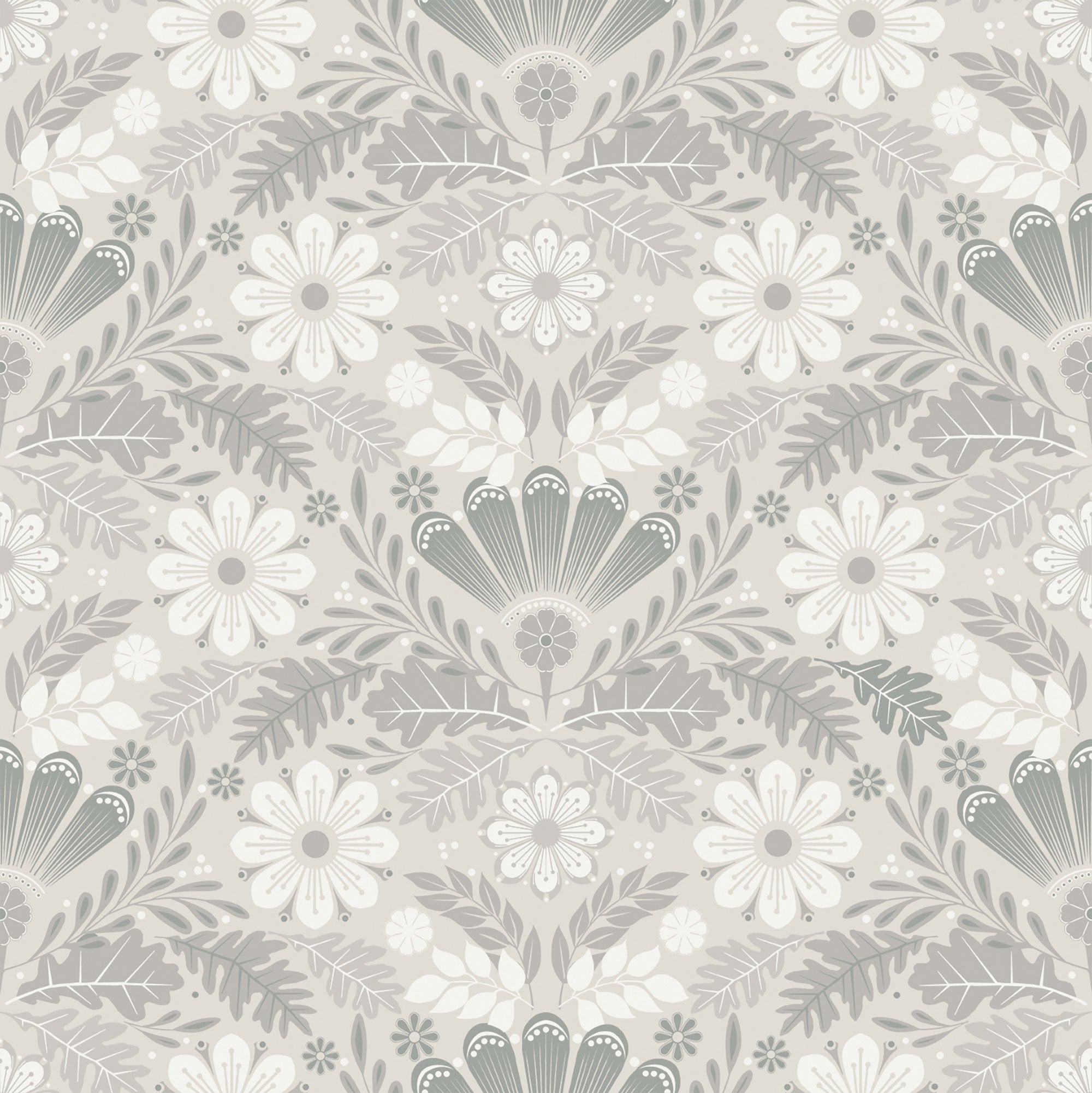 S24125 Klockrike Sommarang 2 Greige Wallpaper By Galerie