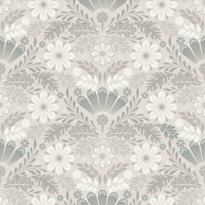 S24125 Klockrike Sommarang 2 Greige Wallpaper By Galerie