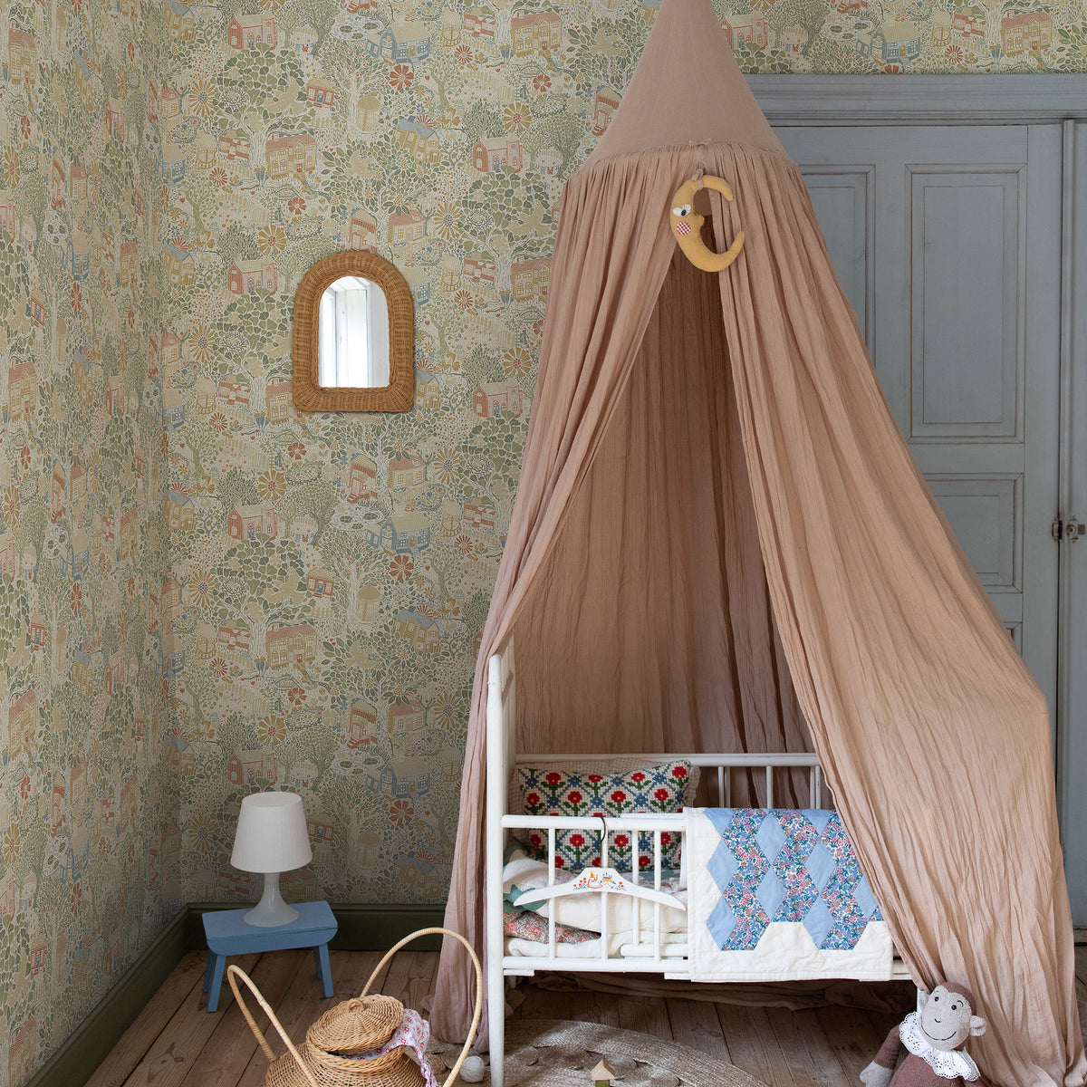 Bygga Bo Green, Yellow and Red Wallpaper By Galerie