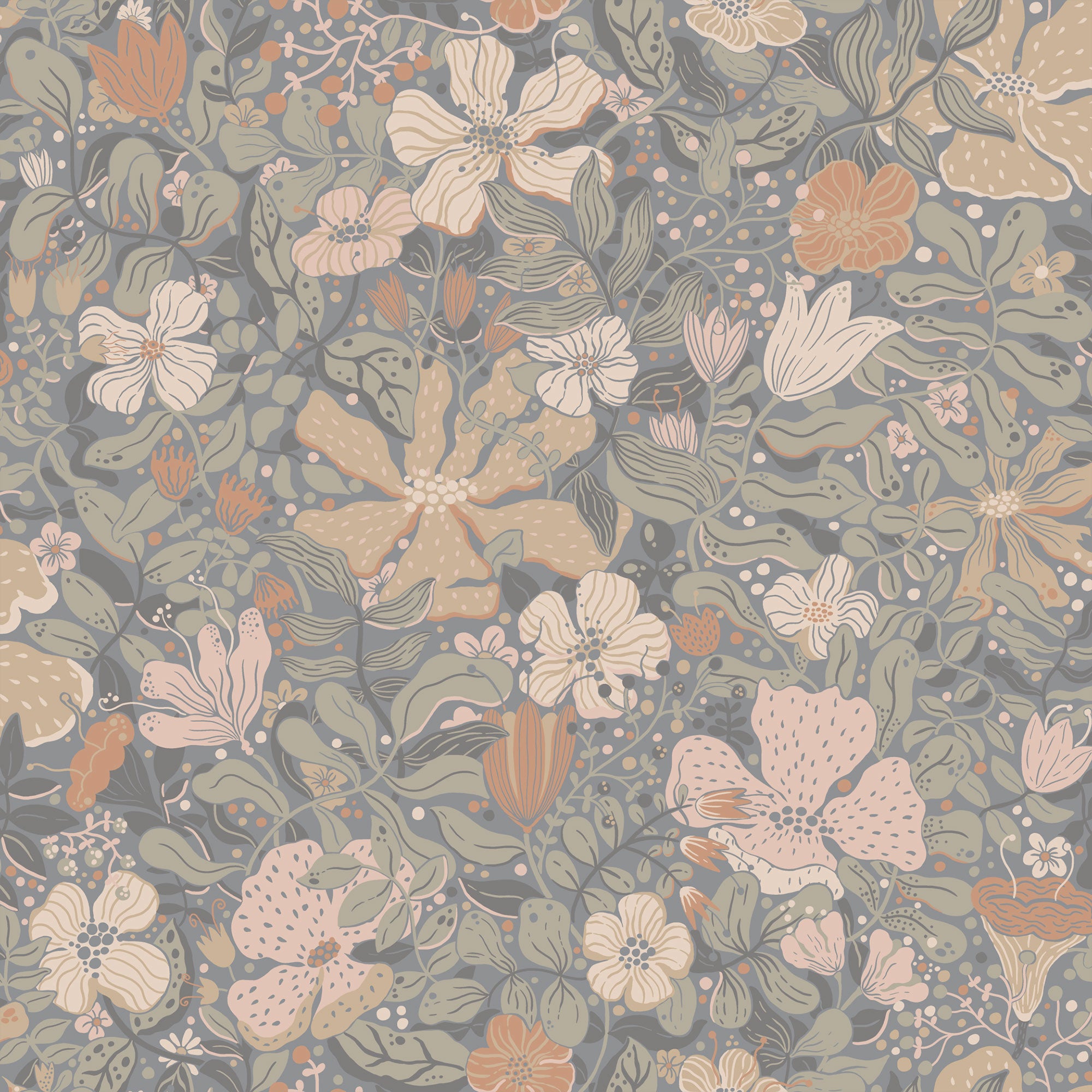 S63020 Midsommar Sommarang 2 Grey Wallpaper By Galerie