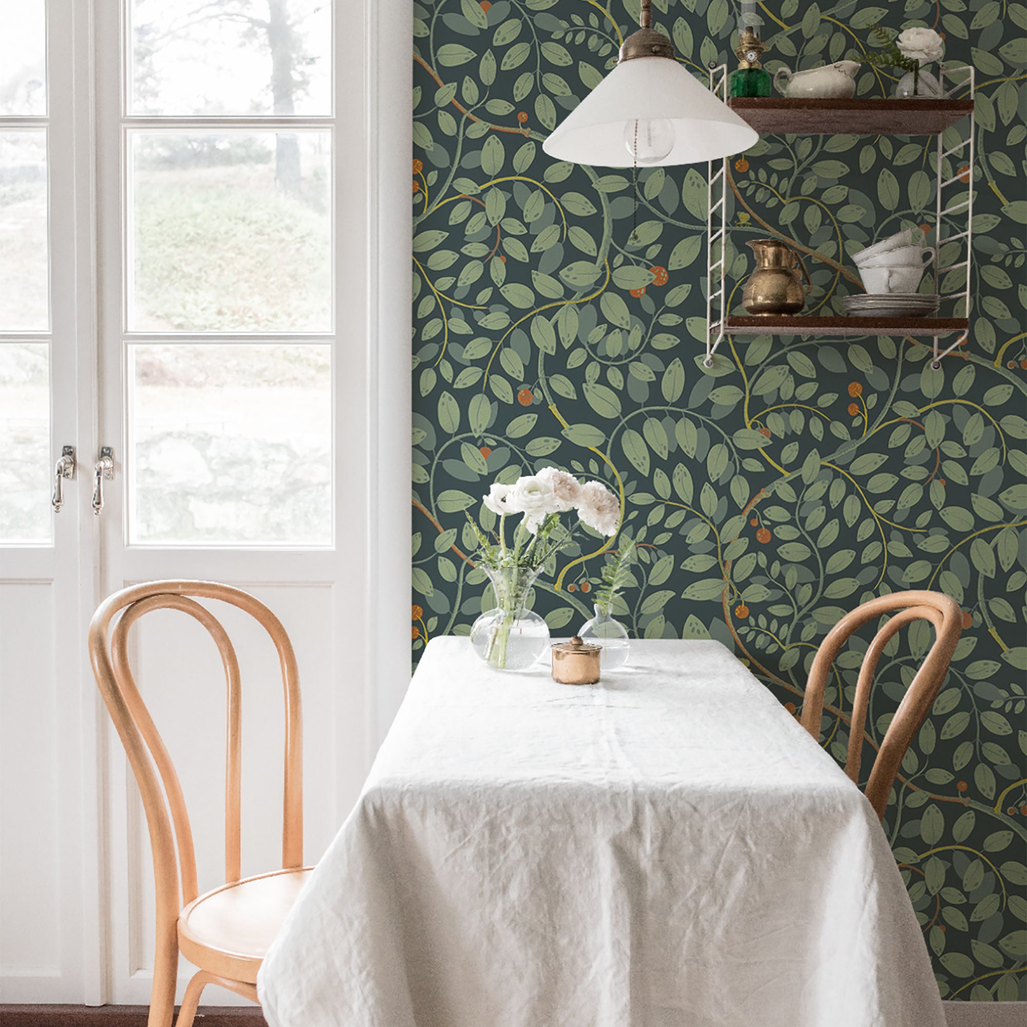 S65105 Kirke Sommarang Green Wallpaper By Galerie