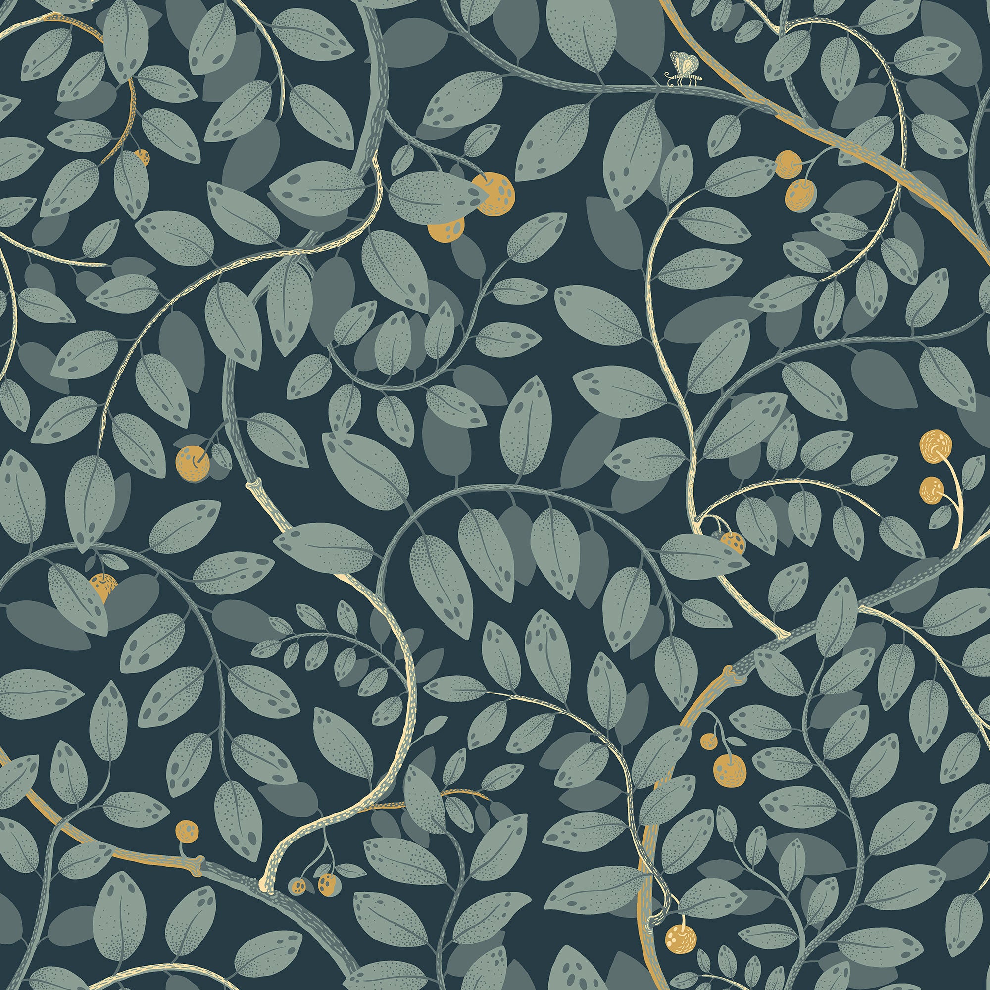 S65106 Kirke Sommarang Blue Wallpaper By Galerie