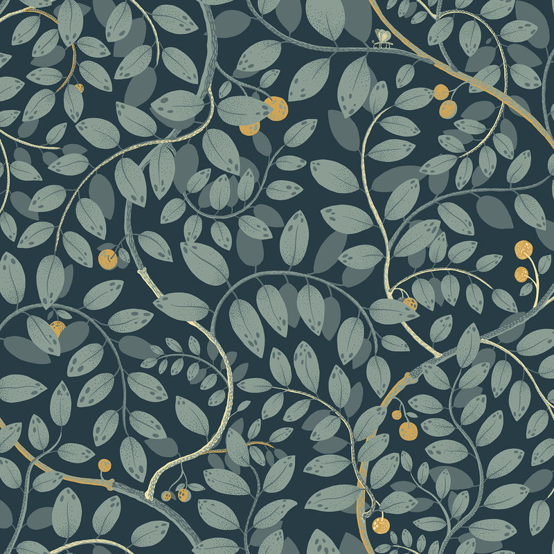 S65106 Kirke Sommarang Blue Wallpaper By Galerie