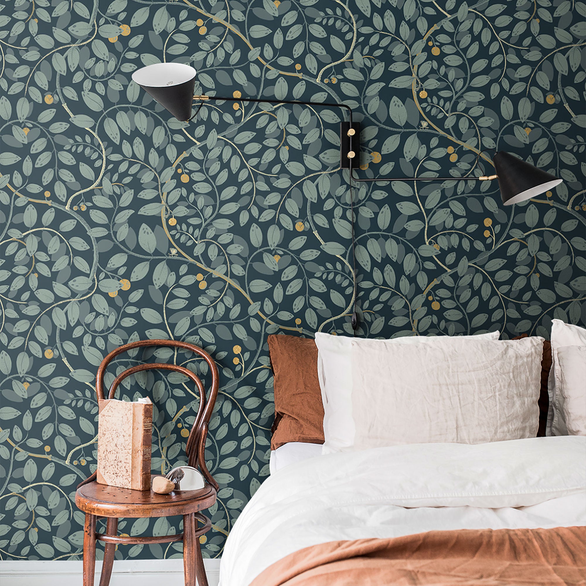 S65106 Kirke Sommarang Blue Wallpaper By Galerie
