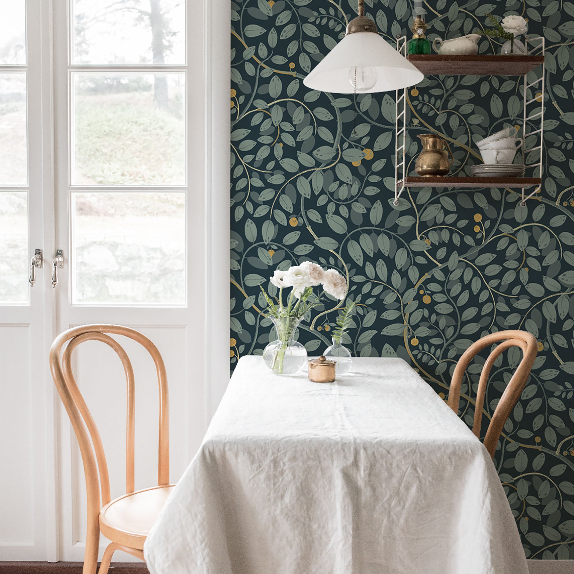S65106 Kirke Sommarang Blue Wallpaper By Galerie