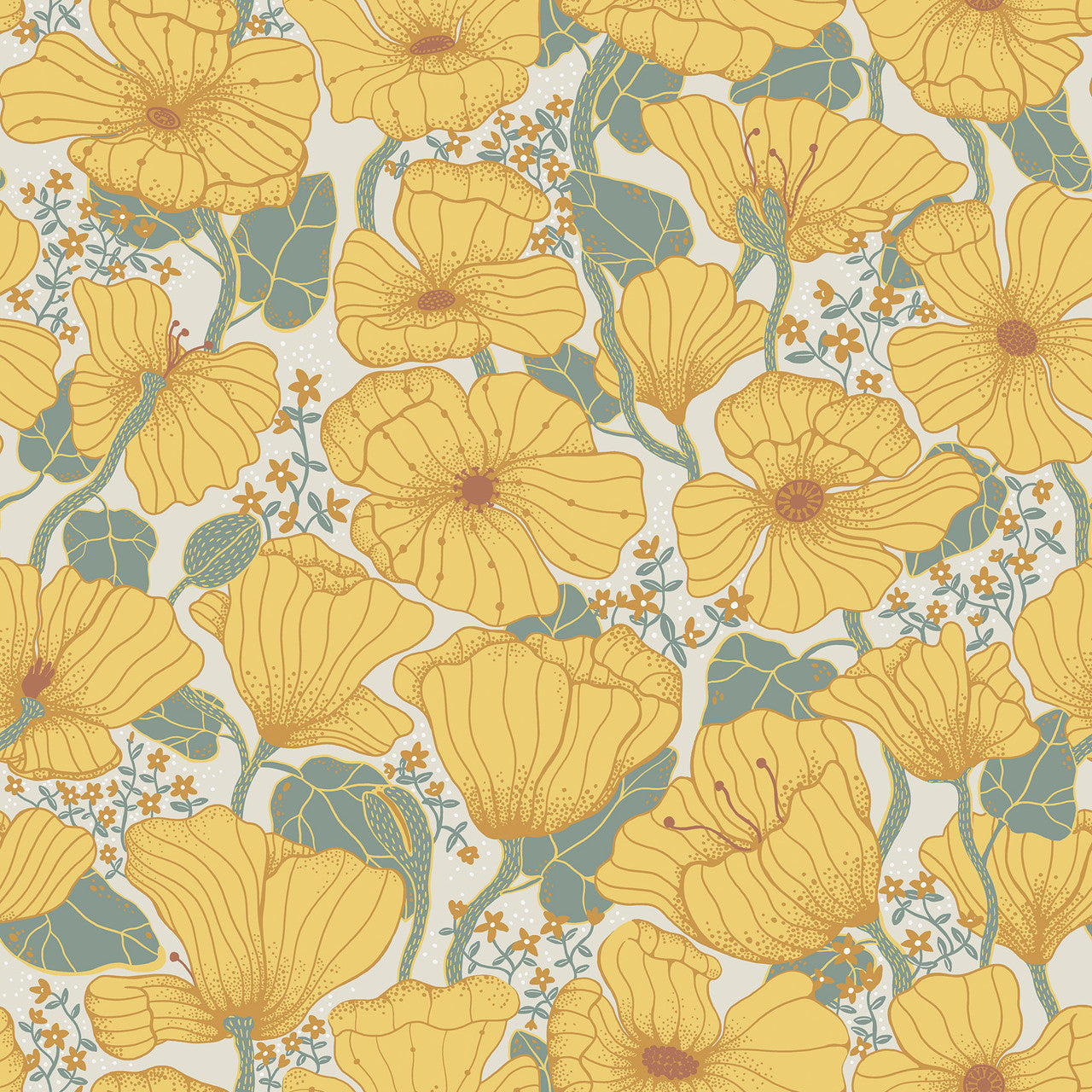 S65112 Matilda Sommarang Yellow Wallpaper By Galerie