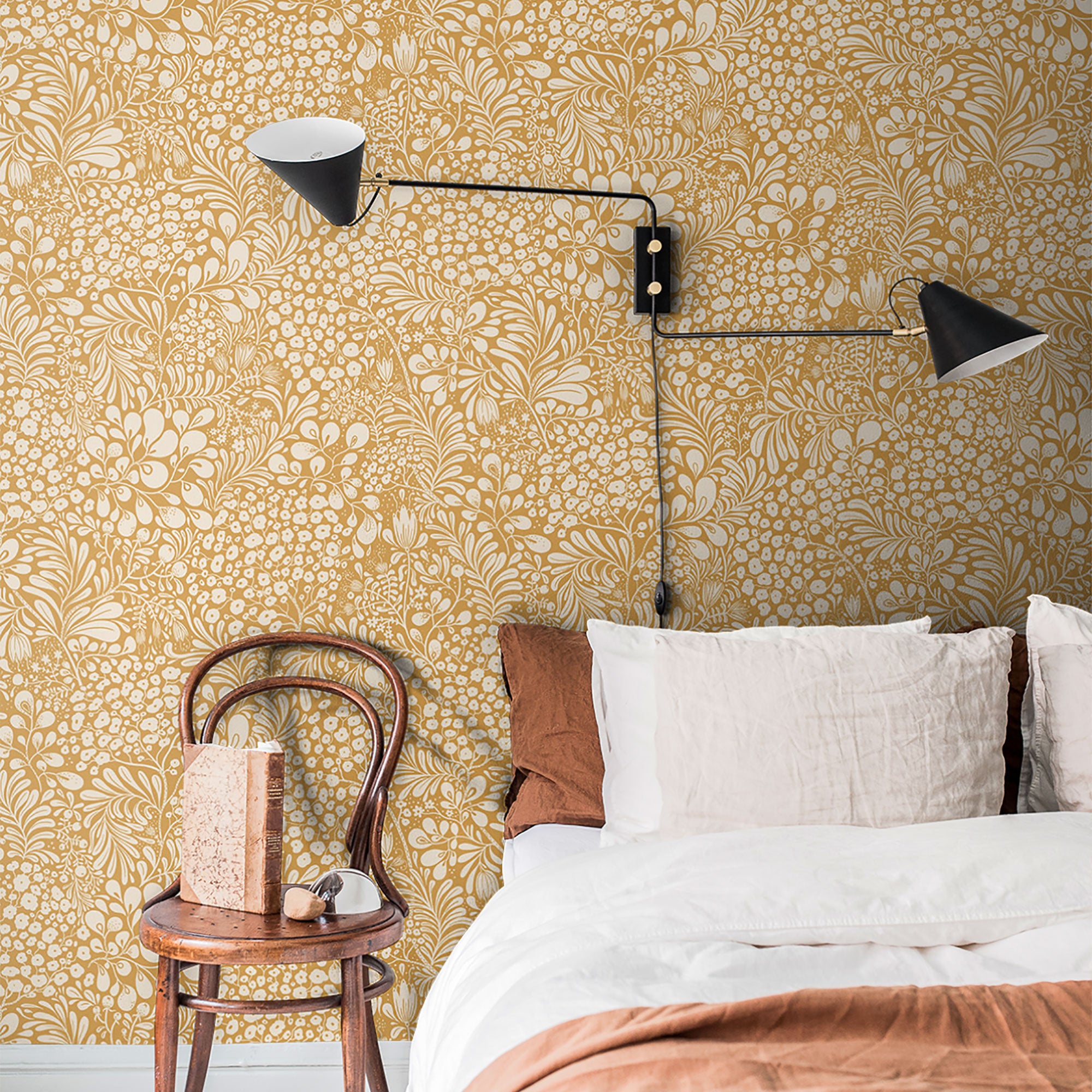S65127 Siv Sommarang Ochre Wallpaper By Galerie