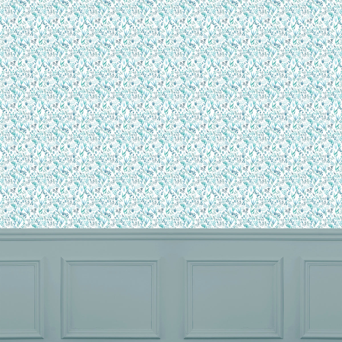 Saana Teal European Summer Wallpaper by Voyage Maison | SAANA/WPO/TEA