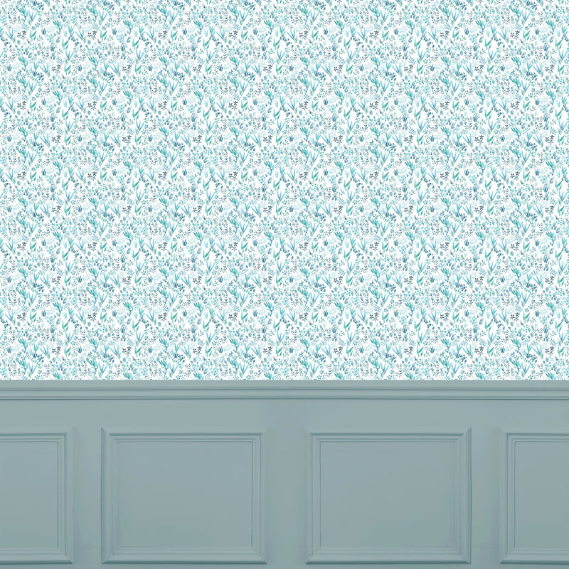 Saana Teal European Summer Wallpaper by Voyage Maison | SAANA/WPO/TEA