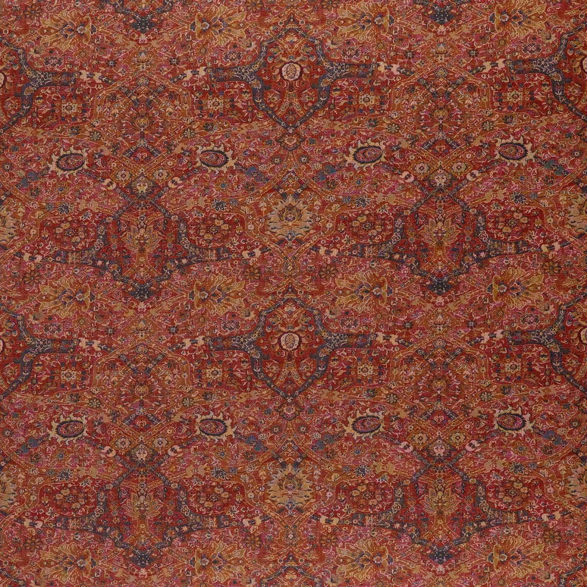 SAF0537-01 Brantwood Wool Madder / Jodphur Blue Highgrove by Sanderson Wools Fabric