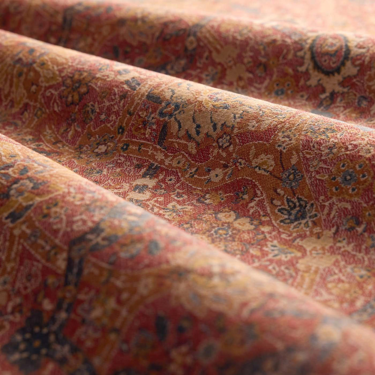 SAF0537-01 Brantwood Wool Madder / Jodphur Blue Highgrove by Sanderson Wools Fabric