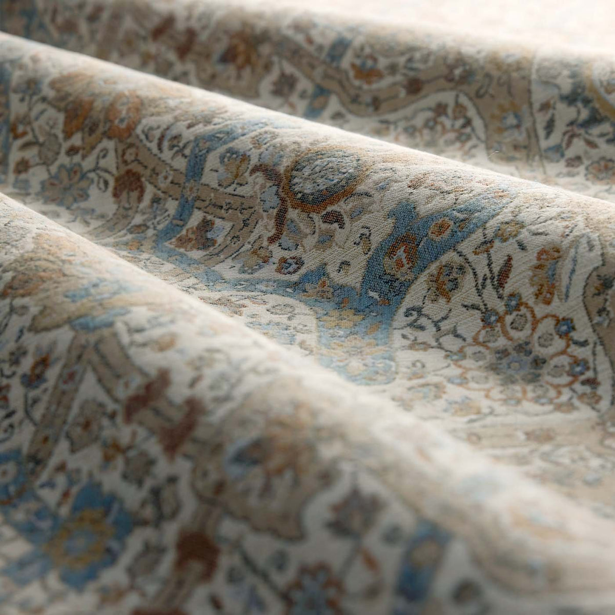 SAF0537-02 Brantwood Wool Stone / Mineral Blue Highgrove by Sanderson Wools Fabric