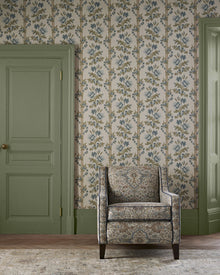 SAF0537-02 Brantwood Wool Stone / Mineral Blue Highgrove by Sanderson Wools Fabric