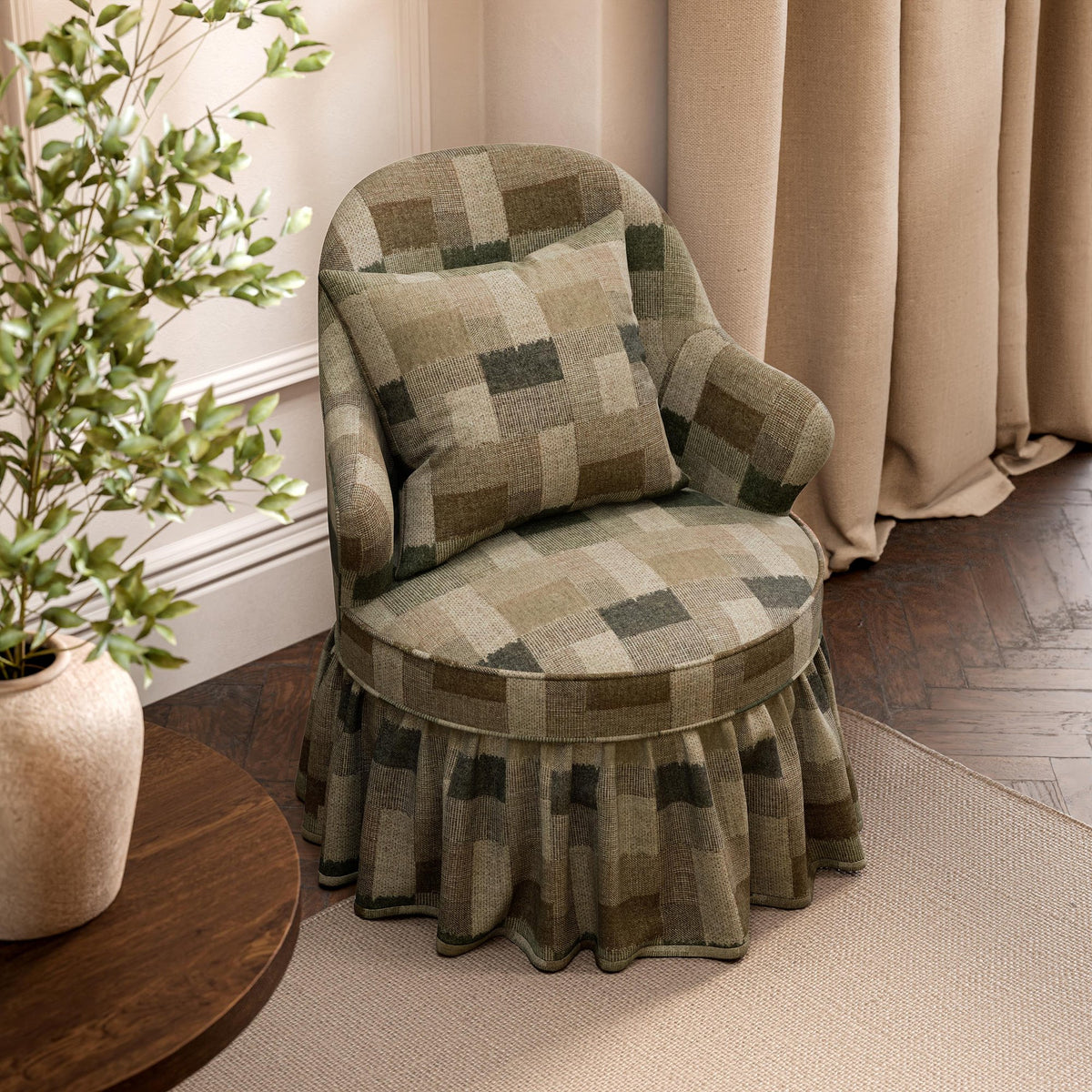 SAF0543-03 Tavistone Wool Olivine Highgrove by Sanderson Wools Fabric