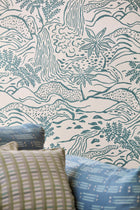 113264 Falling Foss Oakham Midnight Wallpaper by Scion