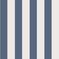 Rayure Baltic Marine and Blanc Wallpaper by Casadeco