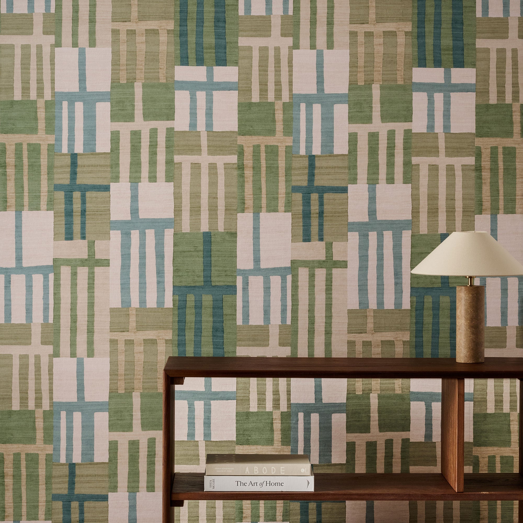 113323 Monolith Defined Momentum Jade/Kyanite Wallpaper by Harlequin