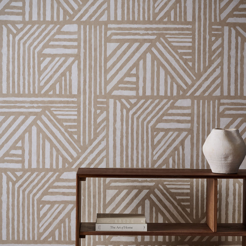 113326 Crater Defined Momentum Sandstone Wallpaper by Harlequin