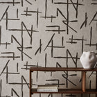 113331 Dolmens Defined Momentum Onyx/Limestone Wallpaper by Harlequin