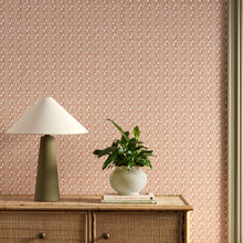 113242 Raft Stripe Oakham Rust Wallpaper by Scion