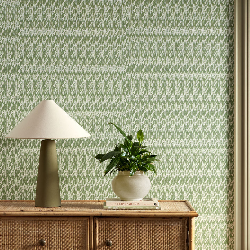 113243 Raft Stripe Oakham Pine Wallpaper by Scion