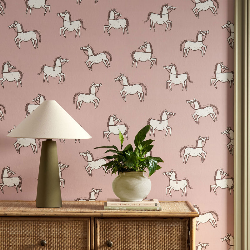 113254 Canter Oakham Blush Wallpaper by Scion